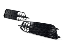 All Black Fog Light Grille Covers Left+Right Audi A6 C7 S-Line S6 2012-2015