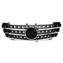3 Fin Front Bumper Grille Chrome/Black For Mercedes Benz ML Class W164 2005-2008
