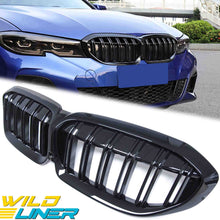 Glossy Black Front Kidney Grille Grill for BMW 3 Series G20 Sedan 2019-2022 fg109