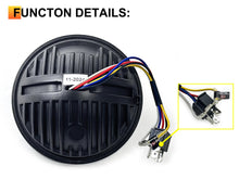 5-3/4” Round LED Headlight Hi/Lo Beam + Halo for Harley, Honda, Yamaha, Indian, Bobber