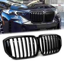 Gloss Black Front Kidney Grille Single Slat for 2024–2025 BMW X5 G05 LCI