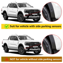 6pcs Matt Black Fender Flares Guard w/ Sensors Cutout for Ford Ranger PY NEW-GEN Wildtrak 2022-2025