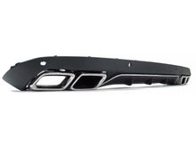 Black Rear Diffuser + Chrome Tips For Mercedes-Benz C-Class W205 S205 C300 NON-AMG 2015-2021