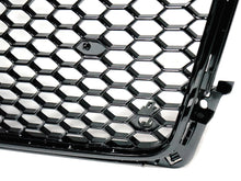 Gloss Black RS4 Style Front Bumper Hex Mesh Grille For Audi A4 S4 B8 2009–2012