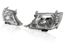 Clear Headlights Pair LH+RH for Toyota Hilux Ute 2008–2011 Facelift (LCI)