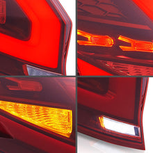 Pair LED Red Tail Lights Assembly for Ford Fiesta Hatchback 2014-2019 Rear Lamps