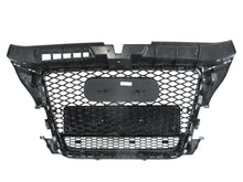 Gloss Black RS3 Style Honeycomb Front Grille For Audi A3 8P 2009–2013