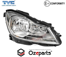 Pair LH+RH Head Light Lamp Halogen (Chrome) For Mercedes Benz C Class W204 LCI 2010-2014 Sedan / Wagon / Coupe