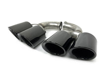 Pair Exhaust Tips Black For Porsche Cayenne V6 V8 2011-2014 Short Pipe
