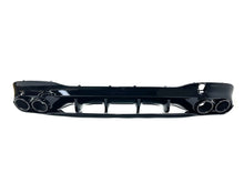 Gloss Black Rear Diffuser + Exhaust Tips for Mercedes CLA C118 W118 CLA35 CLA45 AMG 2020-2024