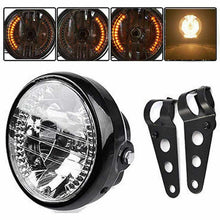 7" Motorcycle Headlight Amber LED Turn Signal Indicators With Mount Bracket - 1pcs
