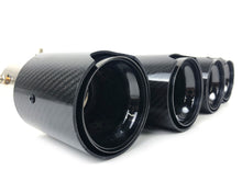 Pair For 2019-2025 BMW G20 M340i G42 M440i G23 G26 M220i Carbon Fiber Exhaust Tips Muffler Pipe Black