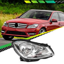 RH Right Head Light Lamp Halogen (Chrome) For Mercedes Benz C Class W204 LCI 2010-2014 Sedan / Wagon / Coupe