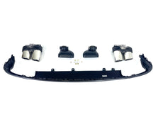 RS6 Style Rear Diffuser W/ Black Exhaust Tips For Audi A6 C8 S-Line 2019-2024