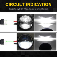 Pair 7" Inch Round Black Led Headlight For Jeep Wrangler JK LJ TJ Hi/Lo Beam