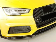 Pair Front Bumper Fog Light Grille Covers For Audi A4 S-Line / S4 2017-2019 Gloss Black