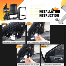 Pair of Extendable Towing Mirrors for Toyota Landcruiser 200 Series 2007-2019