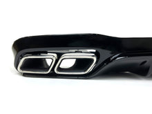Black Rear Diffuser & Chrome Exhaust Tips for Mercedes W213 S213 AMG Bumper 2017-2020 di209