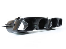 Carbon Fiber Style Rear Bumper Diffuser w/ Black Muffler Tips For Mercedes W205 S205 AMG 2015-2021