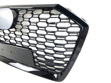 For 2019-2024 Audi A6 S6 C8 Gloss Black Front Bumper Mesh Grille Honeycomb Grill RS6 Style