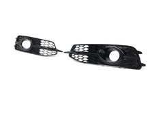 All Black Fog Light Grille Covers Left+Right Audi A6 C7 S-Line S6 2012-2015