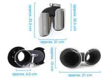 3-Layer Exhaust Tips Tail Pipes For Porsche Macan Base 2.0L 2019-2023 Brushed/Silver/Black