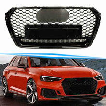 RS4 Style Honeycomb Front Bumper Grille For Audi A4 S4 B9 2017–2019