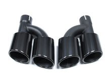 Pair 60mm Inlet Dual Exhaust Muffler Tips For Audi A4 B8 B9 A5 A6 A7 Q5