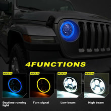 2x 7" LED Headlights Blue DRL for Land Cruiser HZJ75 60 70 73 75 78 79 Series