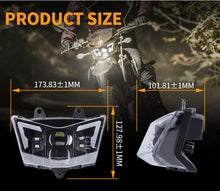 Black LED Headlight Hi/Lo Lamp Kit For Kawasaki KLR KLX 125 140 250 300 450 650