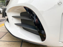 Glossy Black Front Bumper Flaps Vents Canards For Mercedes Benz W205 C43 AMG 2019-2021 pz12