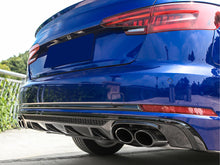 Glossy Black Rear Diffuser Exhaust tips For Audi A4 B9 Sedan Non-Sline 2017 2018 2019 di153