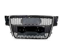 RS5 Style Honeycomb Front Grille Black + Chrome Frame For Audi A5 S5 B8 8T 2008–2012