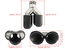 Universal Inlet 65mm Oval Carbon Exhaust Tips Replacement for Mercerdes Audi BMW