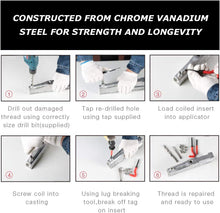 338Pc Thread Repair Kit, HSS Drill Helicoil Repair Kit SAE&Metric,1/4" 5/16" 3/8