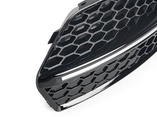 Black+Chrome Fog Light Grille Covers Left+Right Audi Q5 Non-S-Line 2009-2012