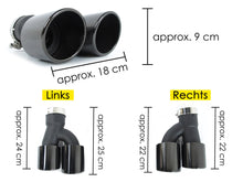Pair For 2017-2023 BMW 5 Series G30 540i BLACK Twin Exhaust Tips Muffler Pipe