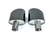60mm Inlet Black Exhaust Tips Muffler for Audi A4 A5 A6 A7 Refit To RS4 RS5 RS6 RS7