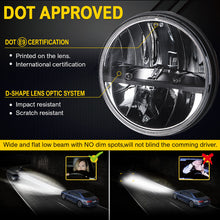 Pair 7" Inch Round Black Led Headlight For Jeep Wrangler JK LJ TJ Hi/Lo Beam