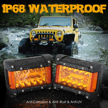 Pair 4" 3000k LED Cube Work Light Bar Combo Spot Pods Driving Fog Truck ATV 4WD
