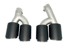 Matte Carbon Fiber Quad Exhaust Tips Replace for BMW G20 M340i 2019-2022