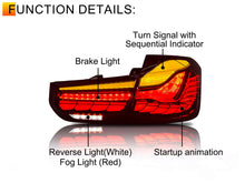 Smoked/Red LED Tail Lights For BMW 3 Series F30 M3 F80 2013-2018 Rear Lamps
