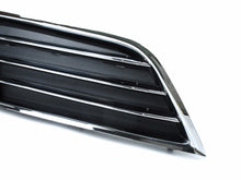 Black+Chrome Fog Light Grille Covers Left+Right Audi A8 D4 2011-2014