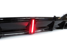 Gloss Black Rear Diffuser w/ LED Light + Exhaust Tips for Audi A5 S-Line S5 Sport 2020-2023