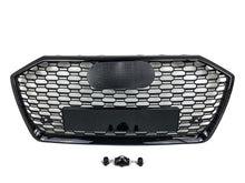 For 2019-2024 Audi A6 S6 C8 Gloss Black Front Bumper Mesh Grille Honeycomb Grill RS6 Style