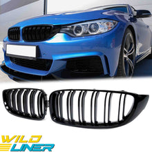 Gloss Black Front Kidney Grille Dual Slat For BMW 4 Series F32 F33 F36 M4 F82 F83 fg31