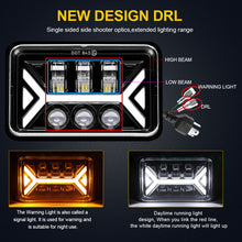 4pcs 4x6'' LED Headlights w/Adapters For Toyota Landcruiser 61 62 80 Series