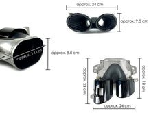 Gloss Black Exhaust Muffler Tips for Mercedes C118 CLA35 W177 A35 GLA35 GLB35 AMG