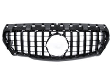 GT-R Black Front Bumper Grille for Mercedes C117 CLA200 CLA250 CLA45 2013-2016 w/o Camera fg21