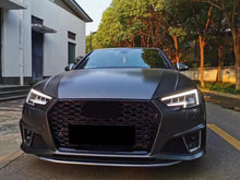 RS4 Style Honeycomb Front Bumper Grille For Audi A4 S4 B9 2017–2019